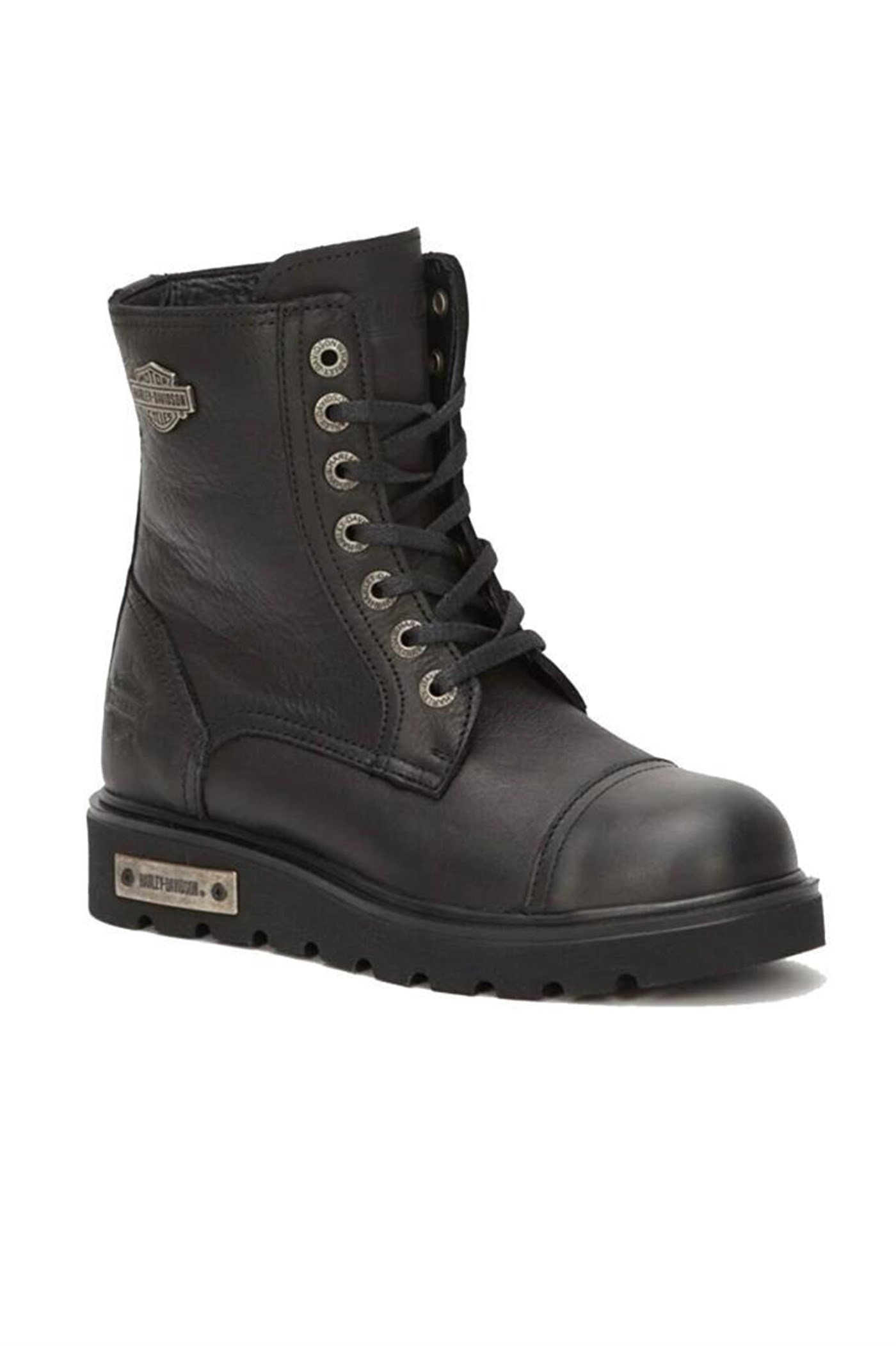 Harley Davidson Tums Hakiki Deri Bot 36-40 Black Baskılı Deri