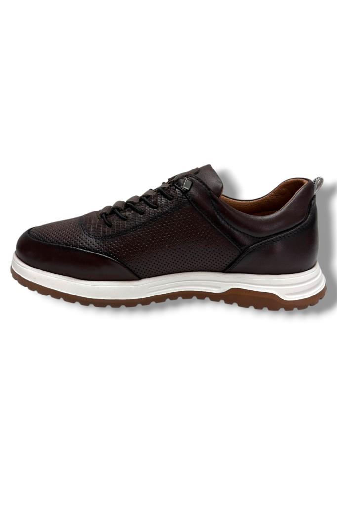 Hidayet Özel 1248-26 Hakiki Baskı Deri Casual Erkek Ayakkabı