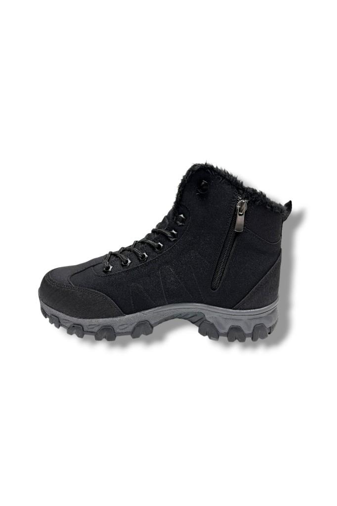 Jagulep 4057-26 Anatomik İçi Kürklü Outdoor Erkek Bot Siyah Füme