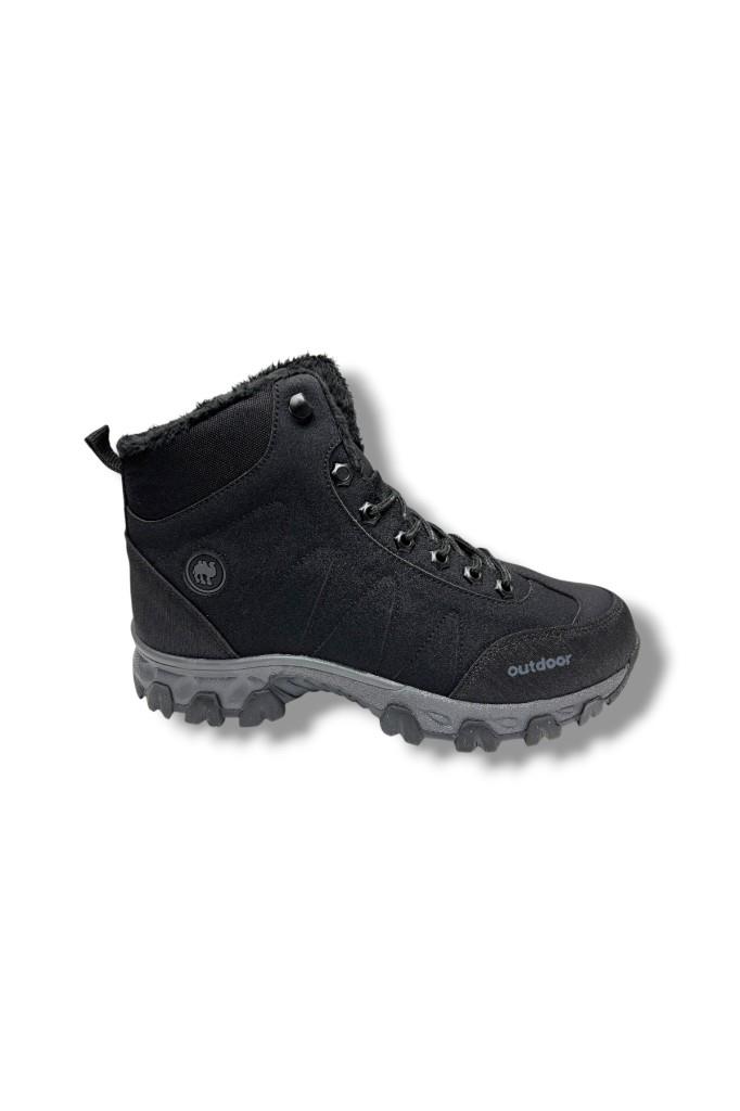 Jagulep 4057-26 Anatomik İçi Kürklü Outdoor Erkek Bot Siyah Füme