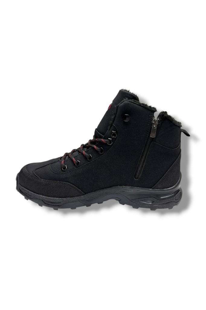Jagulep 4058-26 Anatomik İçi Kürklü Outdoor Erkek Bot Siyah Kırmızı 45-47