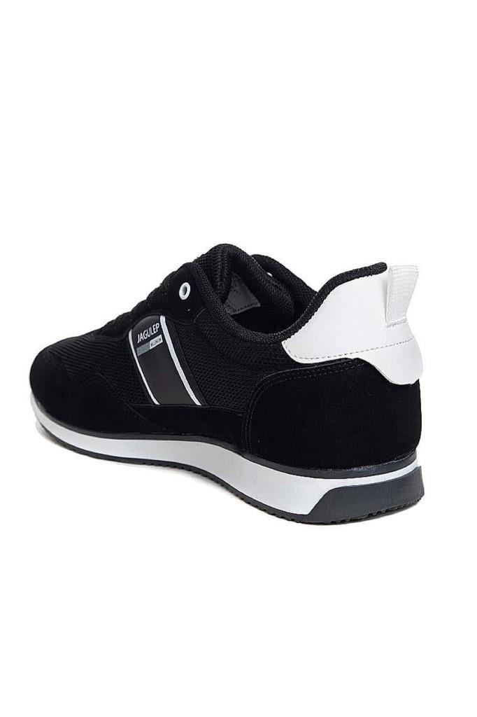 Jagulep Bugatti Deri Anorak Anatomik Erkek Sneaker Siyah Beyaz