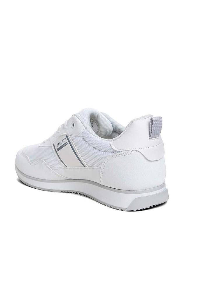 Jagulep Bugatti Deri Anorak Anatomik Erkek Sneaker Beyaz Buz