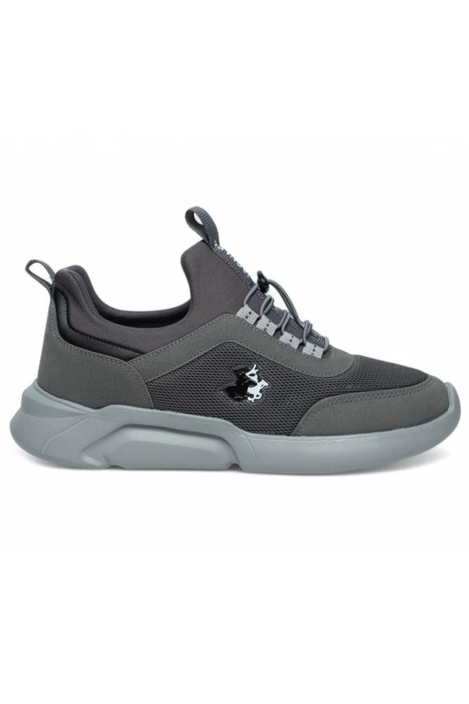 Jagulep Dune-26 Deri Slip On Anatomik Taban Erkek Sneaker Füme Siyah 45-47