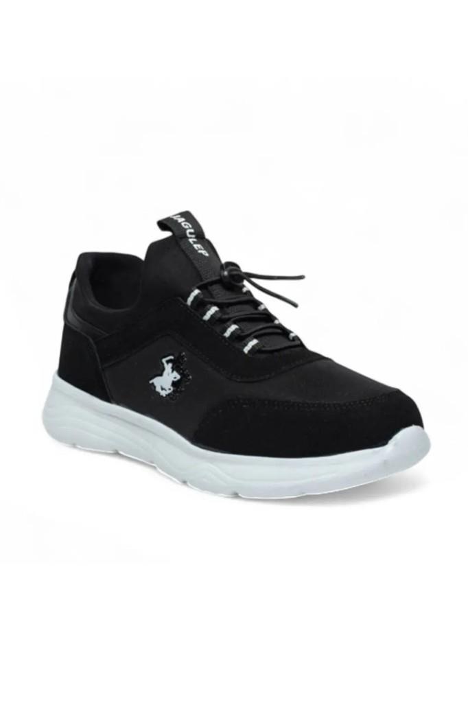 Jagulep Dune-26 Deri Slip On Anatomik Taban Erkek Sneaker Siyah Beyaz 45-47