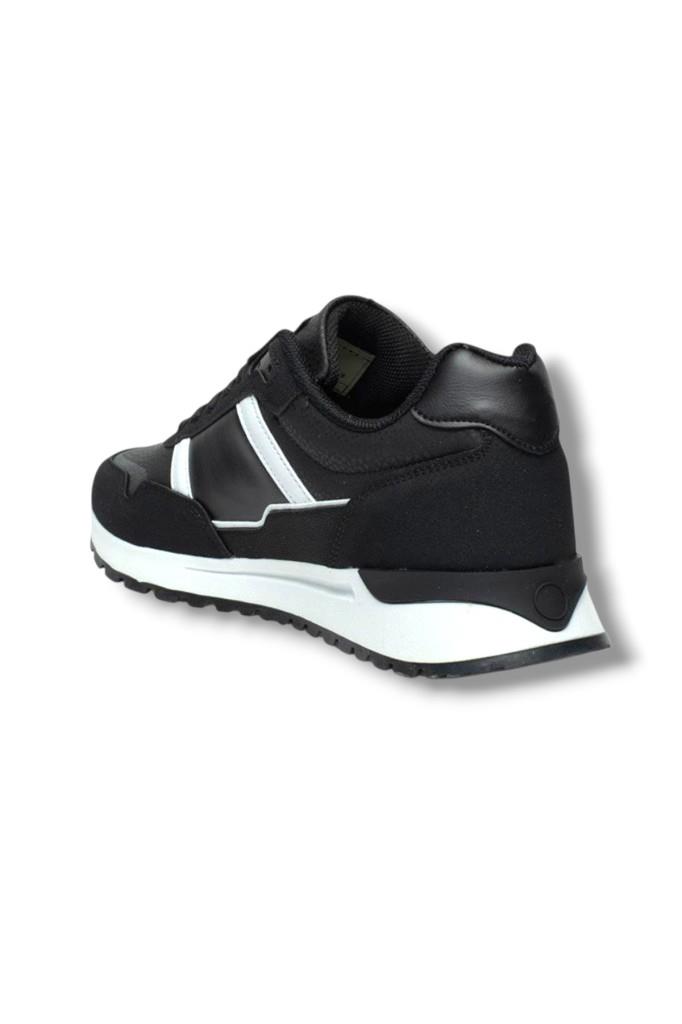 Jagulep Stone 8508-26 Cilt Deri Anatomik Sneaker Siyah Beyaz 36-40