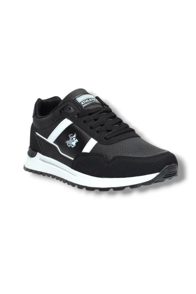 Jagulep Stone 8508-26 Cilt Deri Anatomik Sneaker Siyah Beyaz 36-40