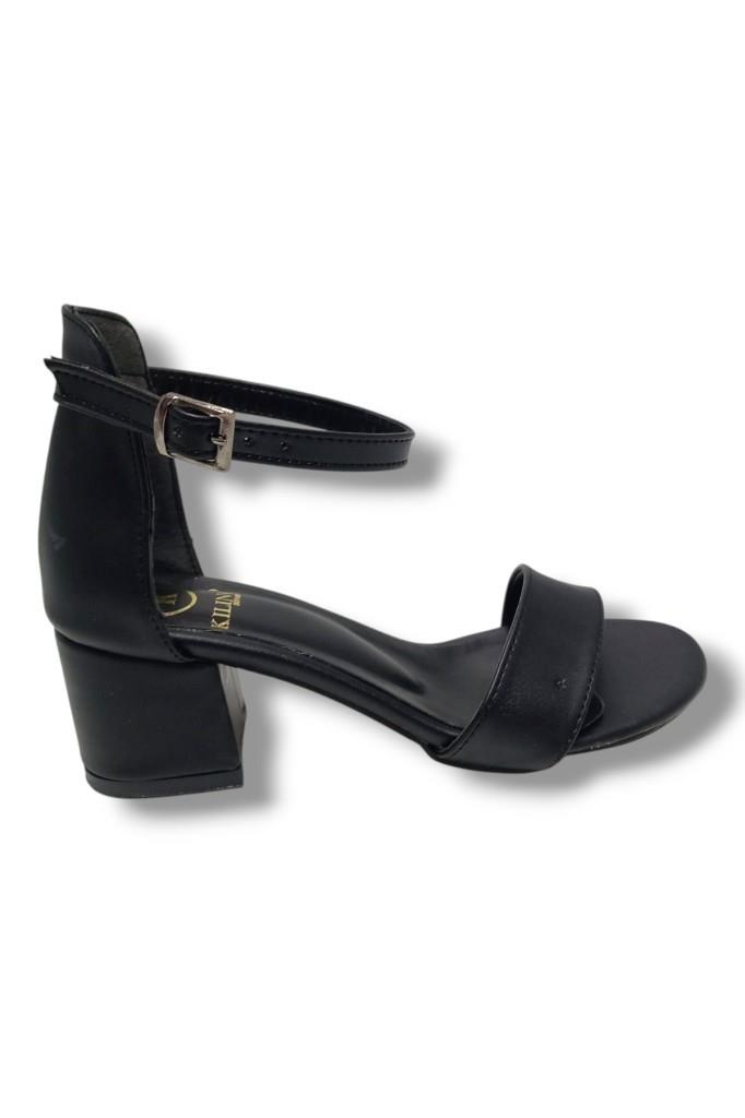 Kılınç 985-25 Deri Anatomik Tek Bant Kalın Topuk Kadın Sandalet