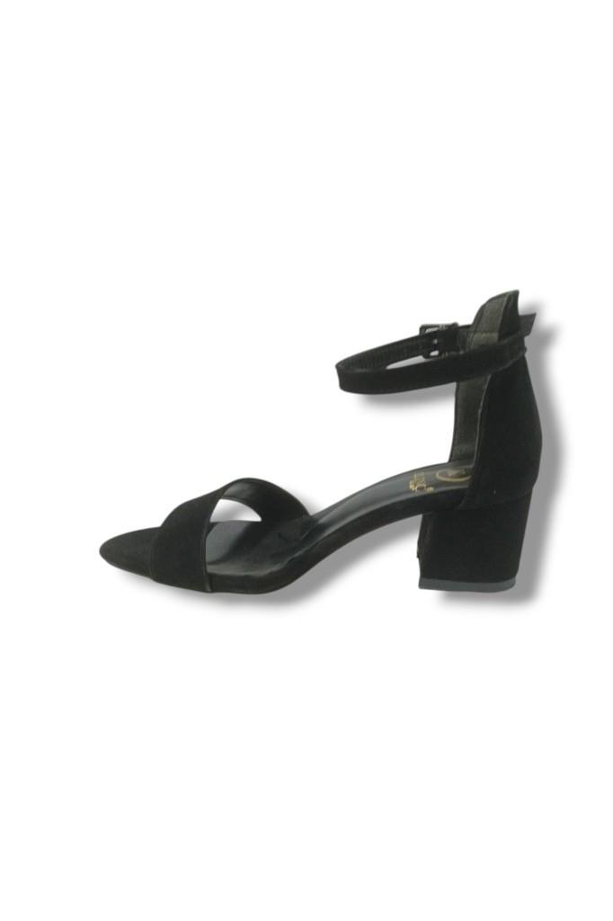 Kılınç 985-25 Süet Anatomik Tek Bant Kalın Topuk Kadın Sandalet