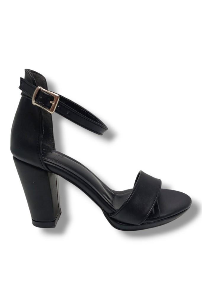 Kılınç 986-25 Deri Anatomik Tek Bant Yüksek Topuk Kadın Sandalet