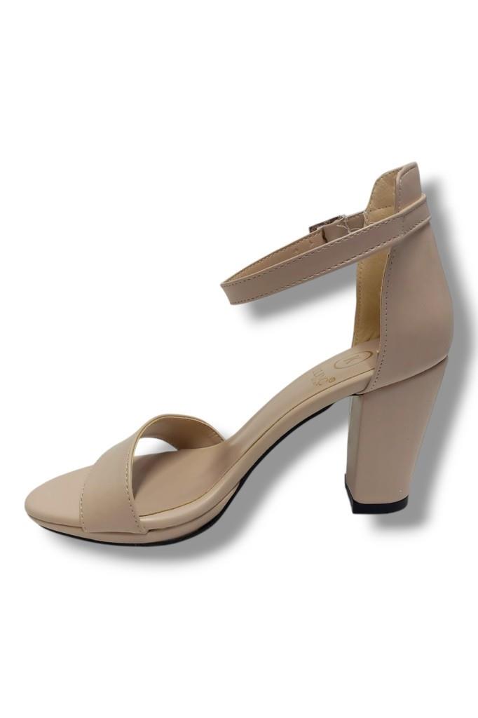 Kılınç 986-25 Deri Anatomik Tek Bant Yüksek Topuk Kadın Sandalet