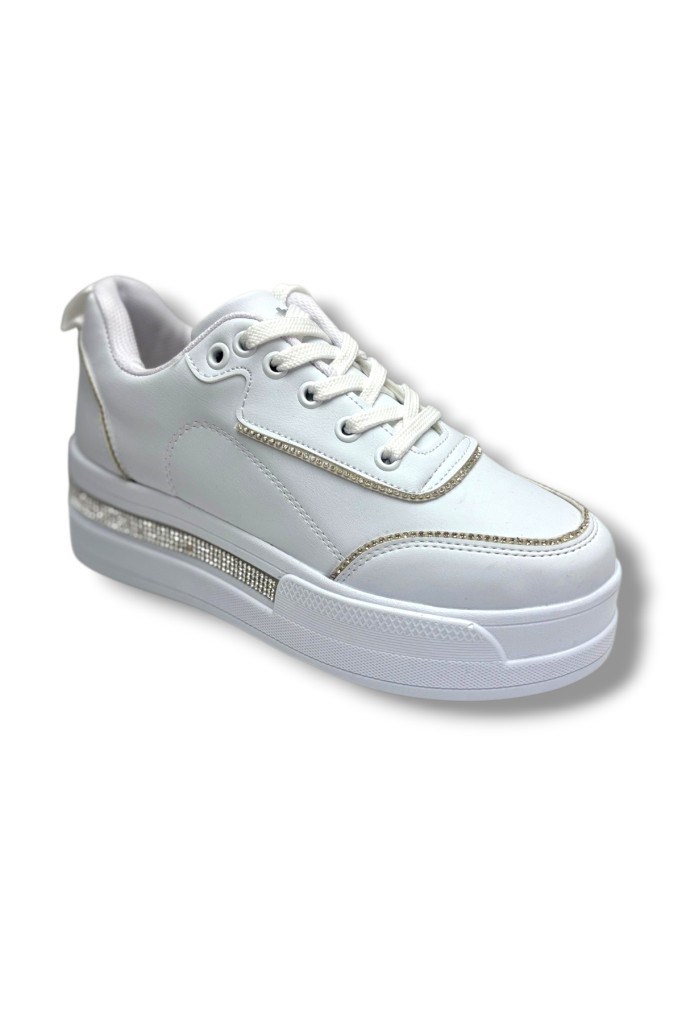 Lady Classy 1182-26 Cilt Şerit Taşlı Anatomik Kadın Sneaker