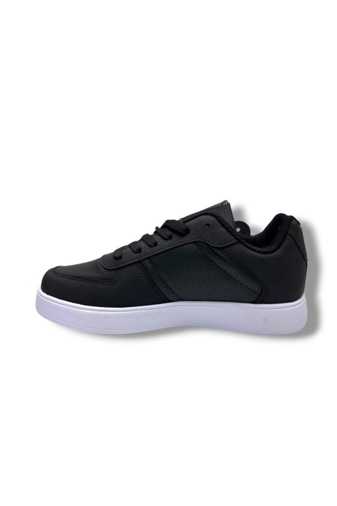 Luttoon 1201-26 Cilt Deri Anatomik Sneaker Siyah Beyaz 36-39