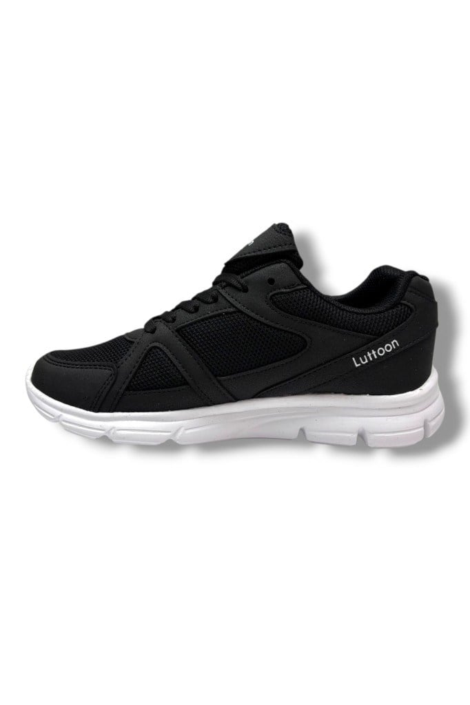 Luttoon 251-26 Anorak Deri Anatomik Erkek Sneaker Siyah Beyaz 40-44