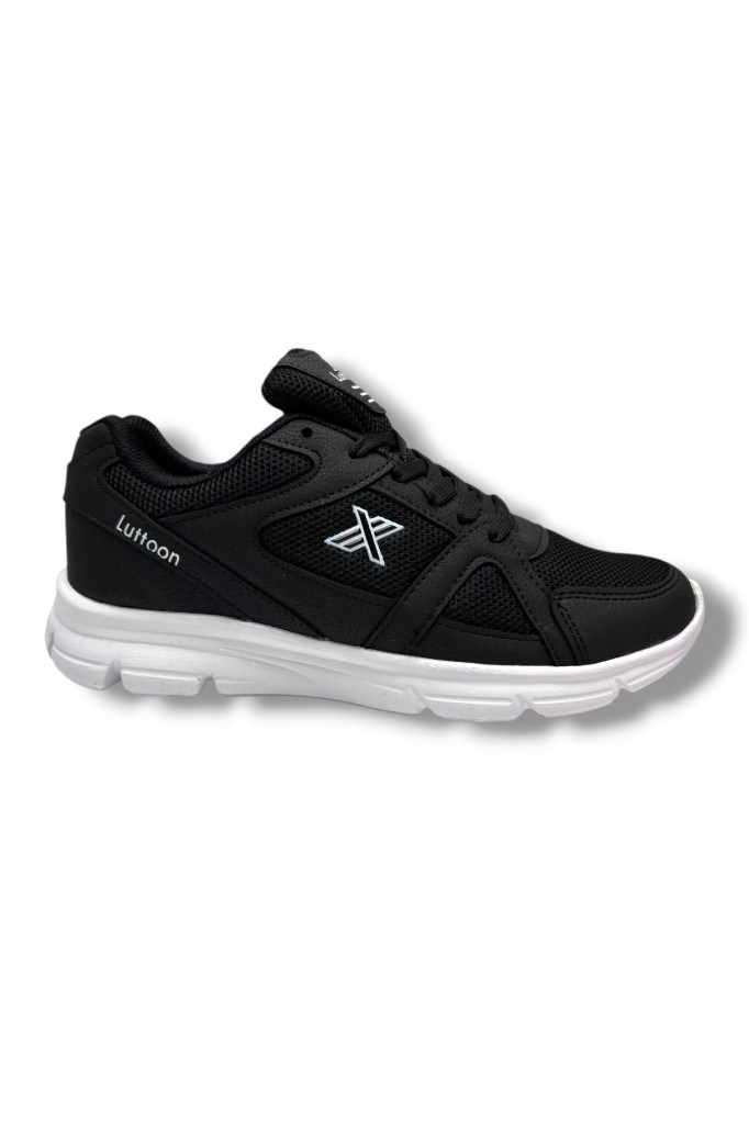 Luttoon 251-26 Anorak Deri Anatomik Erkek Sneaker Siyah Beyaz 40-44