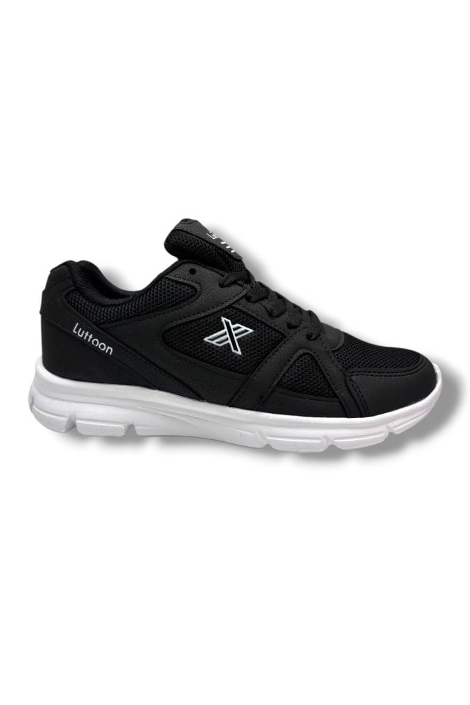 Luttoon 251-26 Anorak Deri Anatomik Erkek Sneaker Siyah Beyaz 40-44