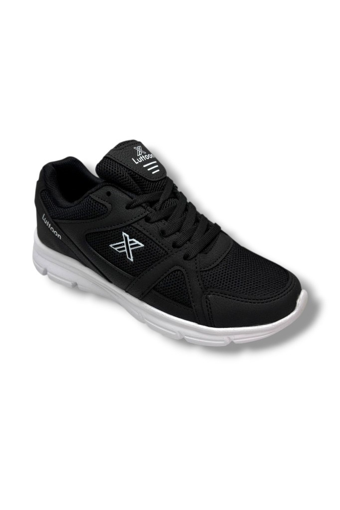 Luttoon 251-26 Anorak Deri Anatomik Sneaker Siyah Beyaz 36-39