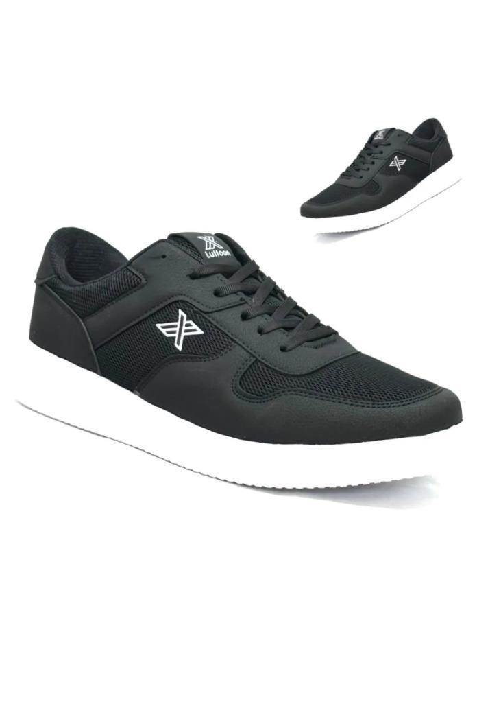 Luttoon 4027-24 Trend Fashion Sneakers Kadın Ayakkabı Siyah Beyaz