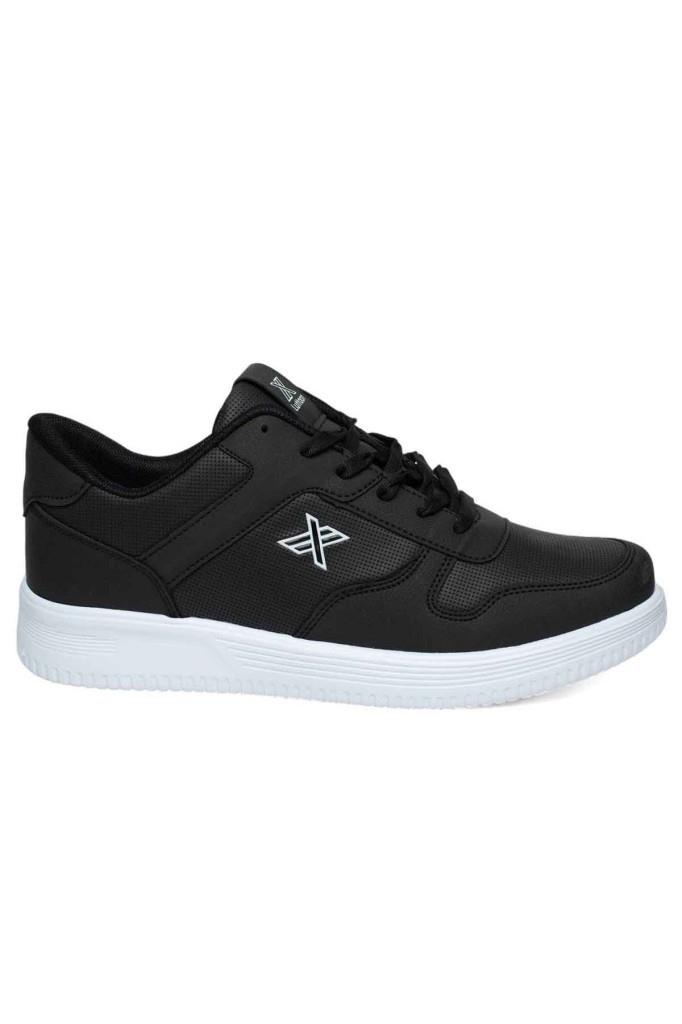 Luttoon 4027-25 Cilt Deri Anatomik Erkek Sneaker Siyah Beyaz
