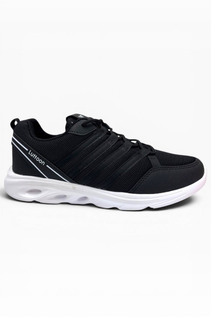 Luttoon 4138-26 Anorak Fashıon Anatomik Erkek Sneaker Siyah Beyaz