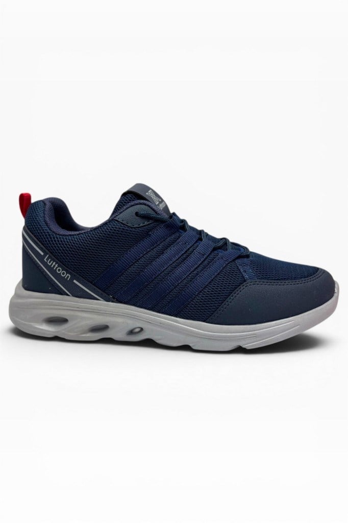 Luttoon 4138-26 Anorak Fashıon Anatomik Erkek Sneaker Lacivert Buz Kırmızı