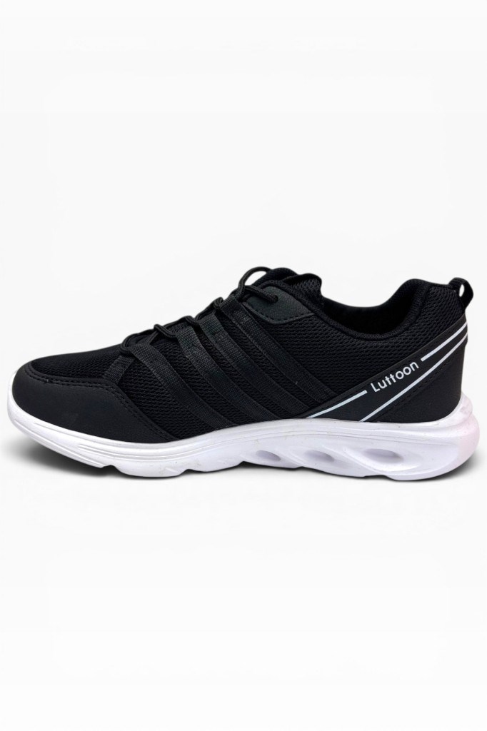 Luttoon 4138-26 Anorak Fashıon Anatomik Erkek Sneaker Siyah Beyaz