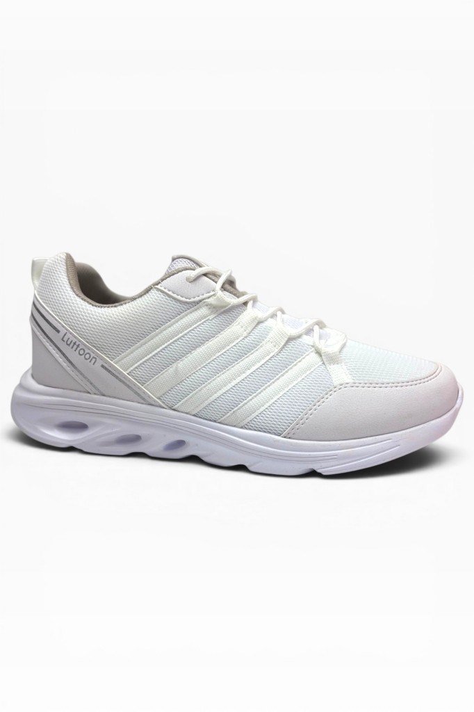 Luttoon 4138-26 Anorak Fashıon Anatomik Erkek Sneaker Beyaz Gümüş