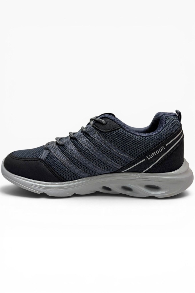 Luttoon 4138-26 Anorak Fashıon Erkek Sneaker Füme Siyah