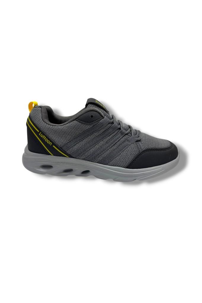Luttoon 4138-26 Anorak Fashıon Erkek Sneaker Füme Siyah Sarı