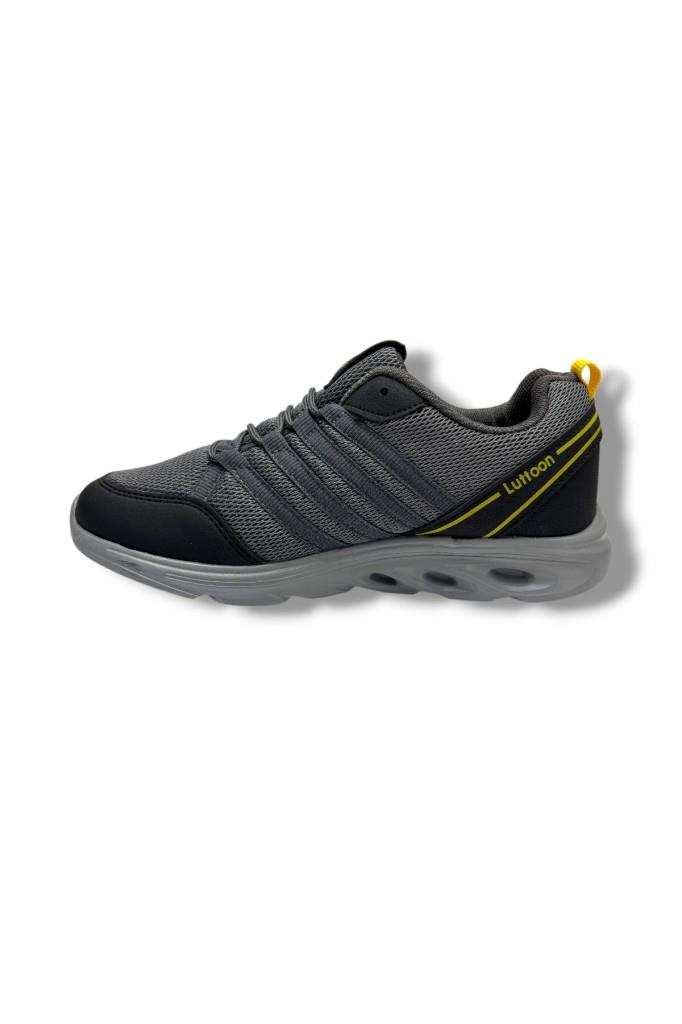 Luttoon 4138-26 Anorak Fashıon Erkek Sneaker Füme Siyah Sarı