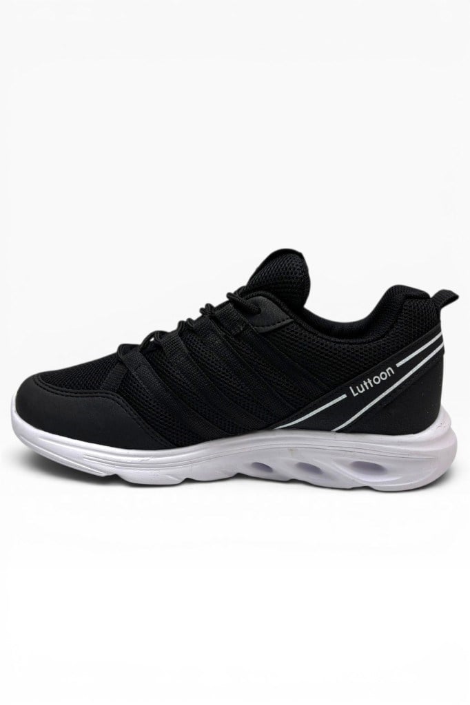 Luttoon 4138-26 Anorak Fashıon Kadın Sneaker Siyah Beyaz 36-39