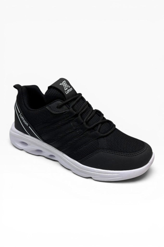 Luttoon 4138-26 Anorak Fashıon Kadın Sneaker Siyah Beyaz 36-39