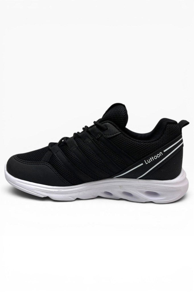 Luttoon 4138-26 Anorak Fashıon Kadın Sneaker Siyah Beyaz 36-39