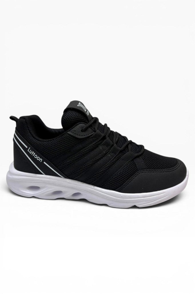Luttoon 4138-26 Anorak Fashıon Kadın Sneaker Siyah Beyaz 36-39