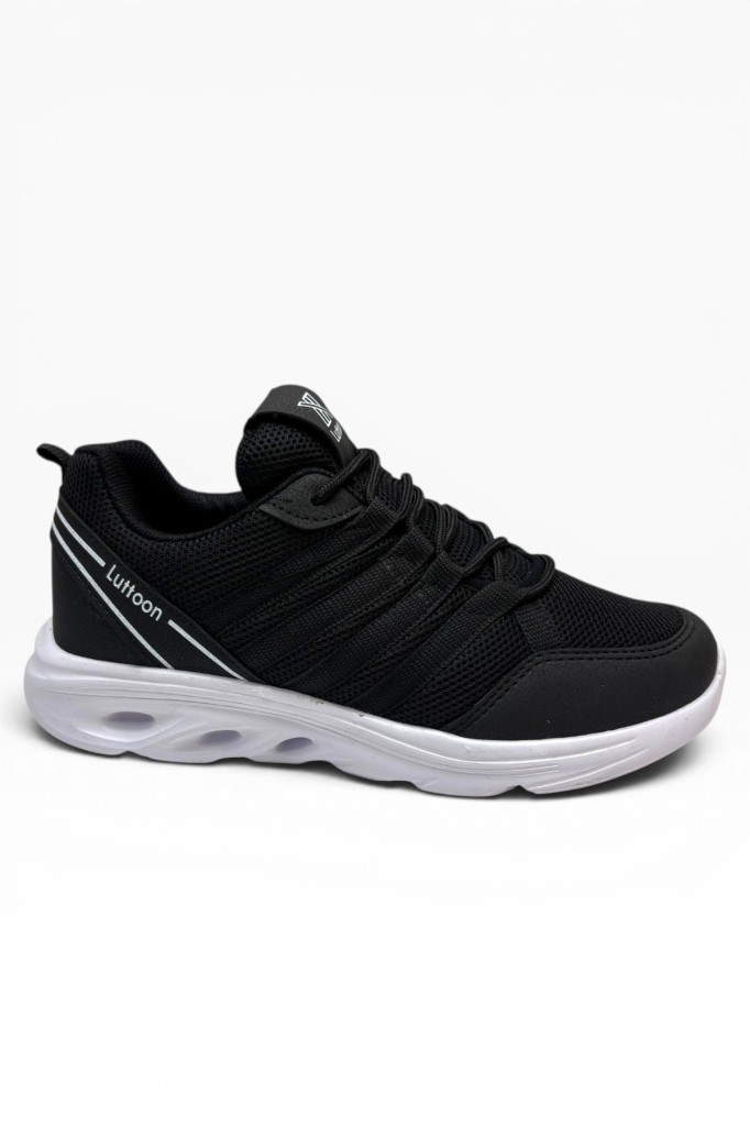 Luttoon 4138-26 Anorak Fashıon Kadın Sneaker Siyah Beyaz 36-39