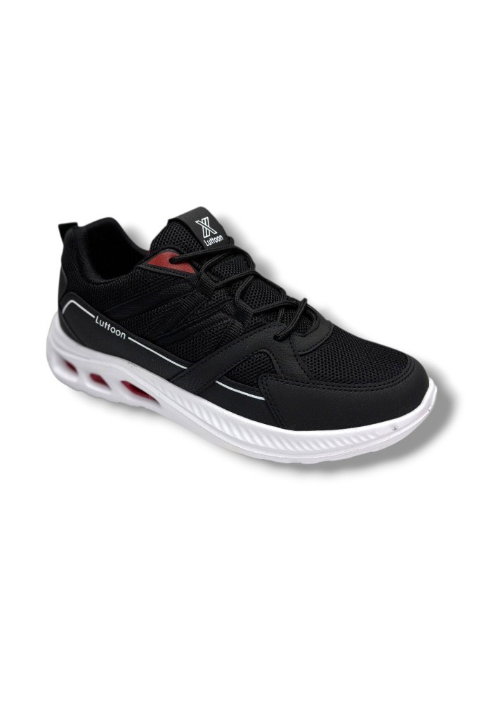 Luttoon 4157-26 Anorak Anatomik Erkek Sneaker Siyah Beyaz Kırmızı