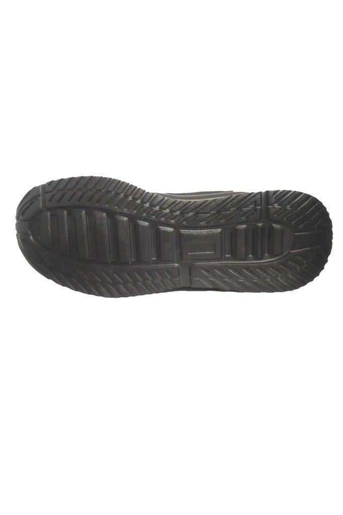 Luttoon 4184-24 Deri Anatomik Hafıza Taban Erkek Sneaker Siyah Füme