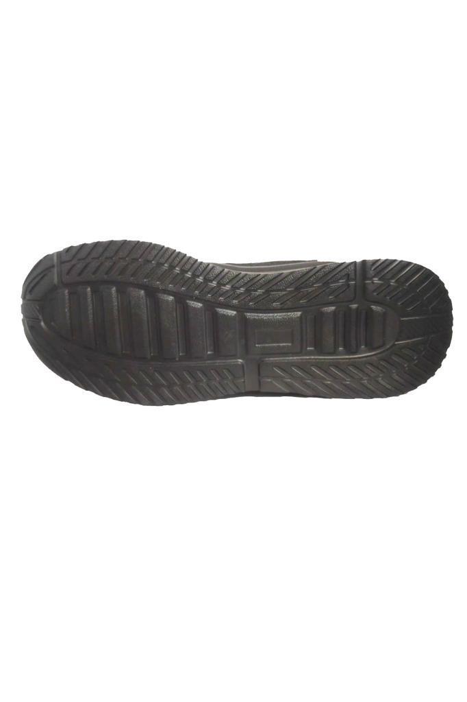 Luttoon 4184-24 Deri Anatomik Hafıza Taban Erkek Sneaker Siyah Füme