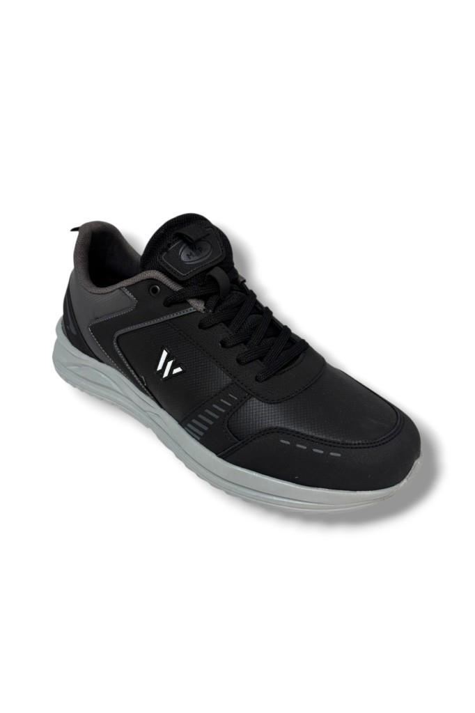 Magg Point 5310-26 Deri Trend Erkek Sneaker Siyah Füme 45-47