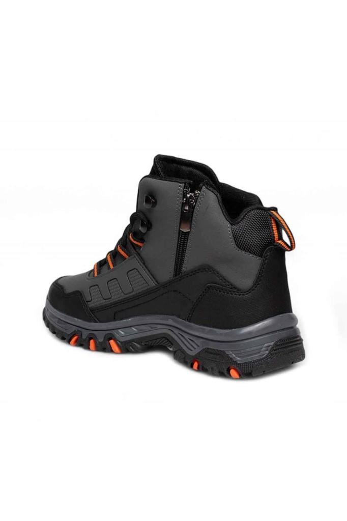 Magg Poınt 888-26 Deri Anatomik Erkek Bot FÜme Siyah Oranj