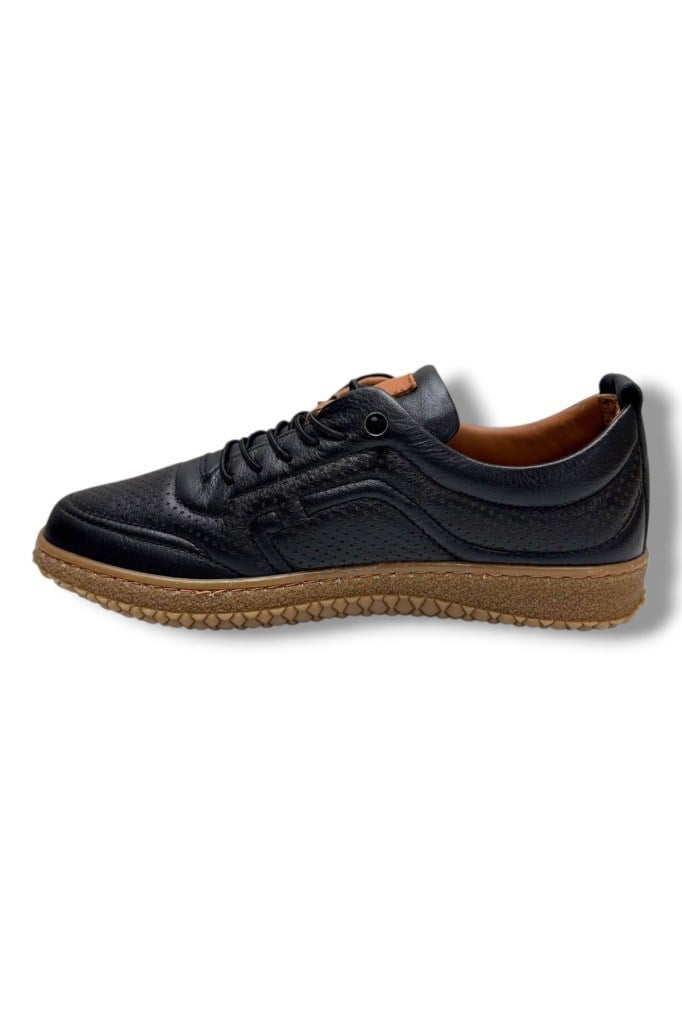 Malawi 3630-26 Hakiki Deri Lazerli Ultra Soft Anatomik Casual Kadın Ayakkabı