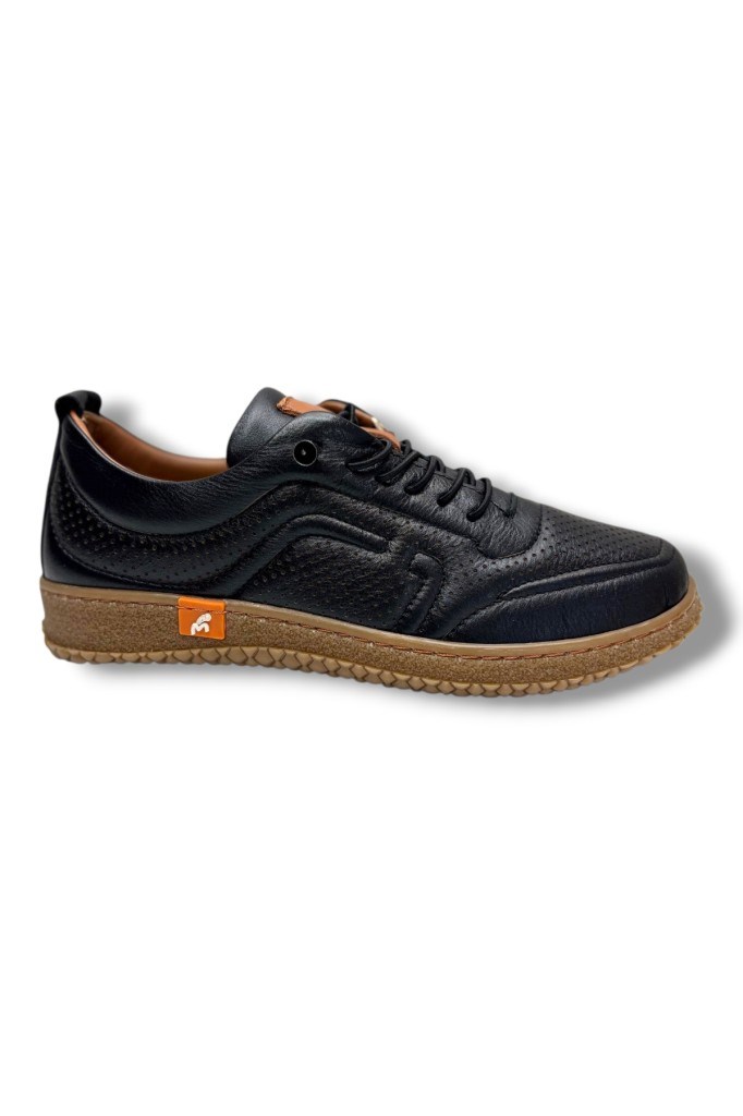 Malawi 3630-26 Hakiki Deri Lazerli Ultra Soft Anatomik Casual Kadın Ayakkabı