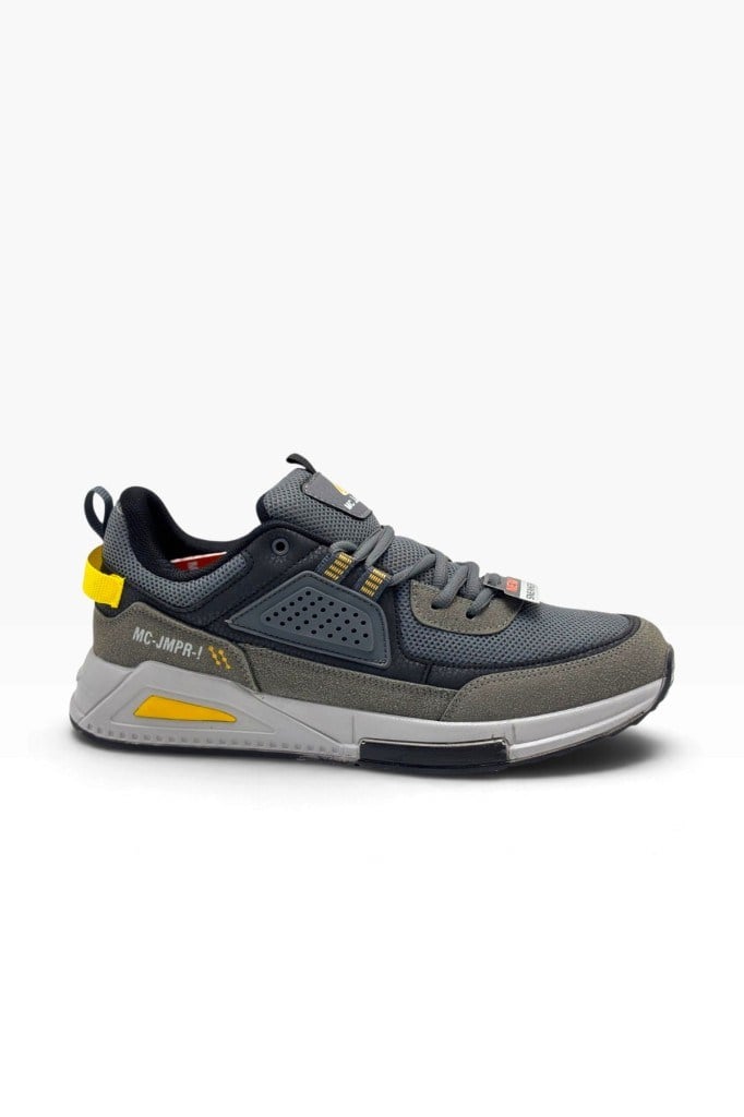 Marco Jamper 2137-27 Anorak Anatomik Erkek Sneaker Füme Siyah Sarı 44-47