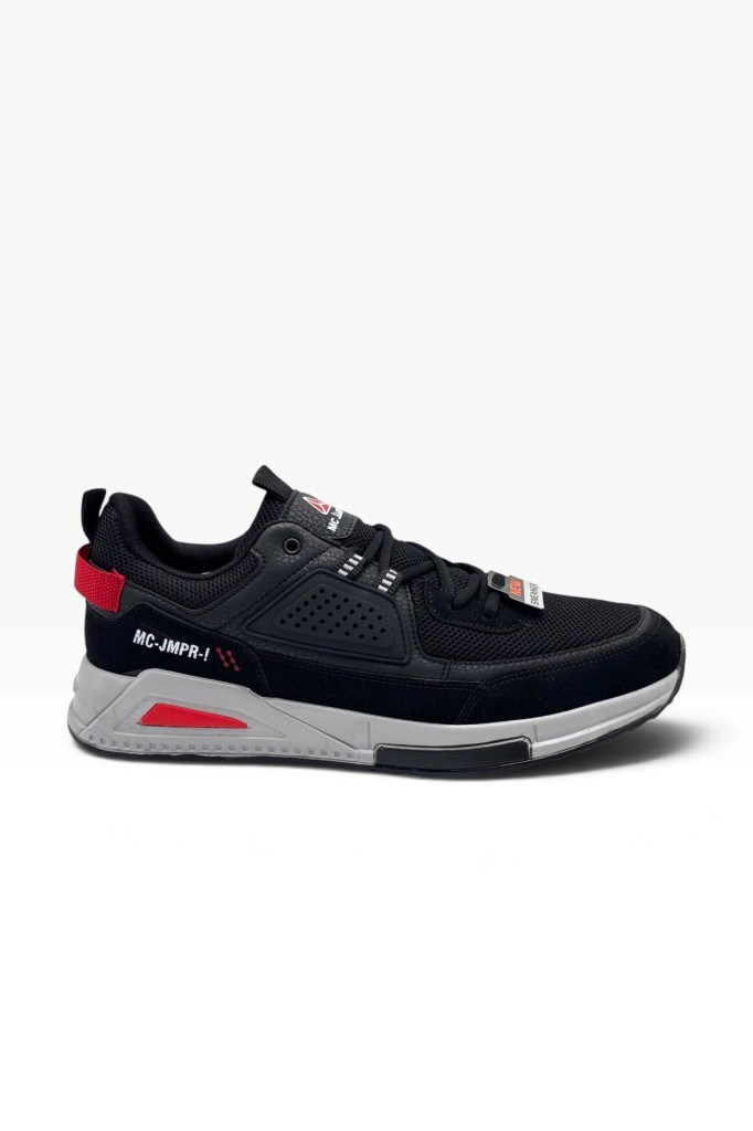 Marco Jamper 2137-27 Anorak Erkek Battal  Sneaker Siyah Buz Kırmızı 44-47