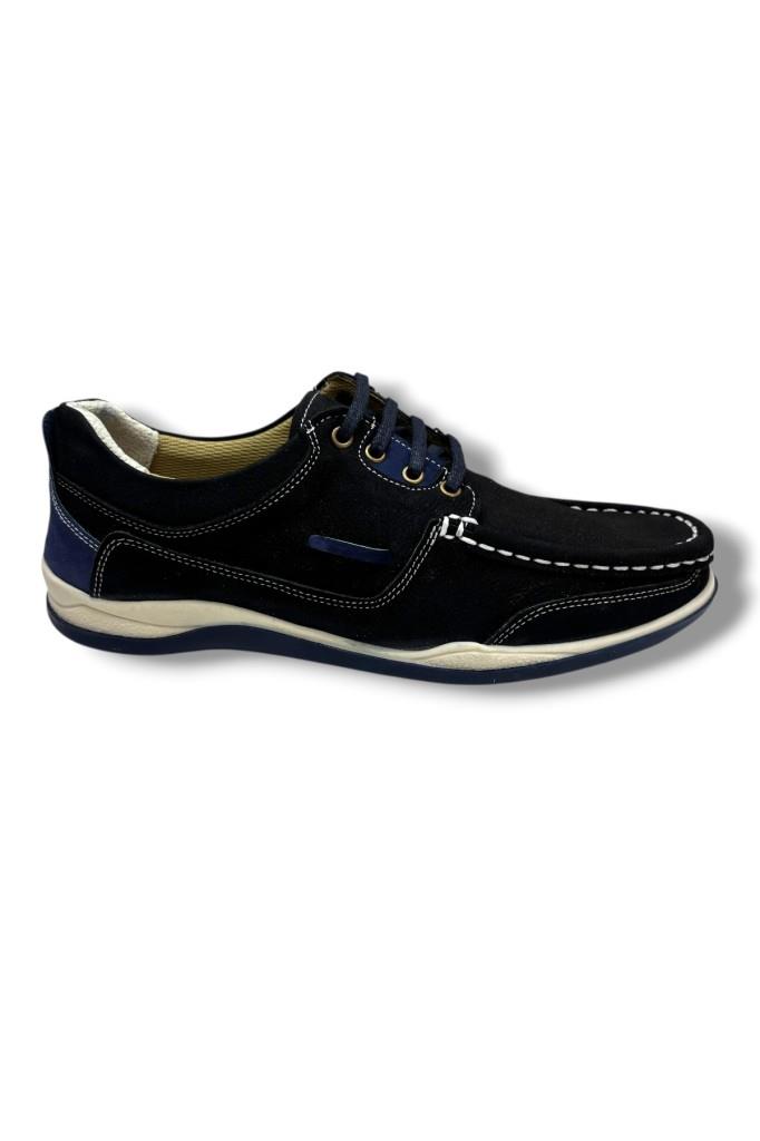 Master 1712-26 Hakiki Nubuk Deri Casual Erkek Ayakkabı Siyah Laci