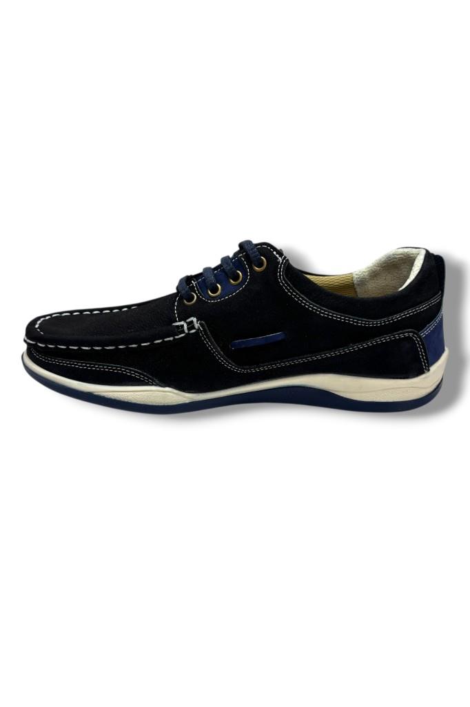 Master 1712-26 Hakiki Nubuk Deri Casual Erkek Ayakkabı Siyah Laci