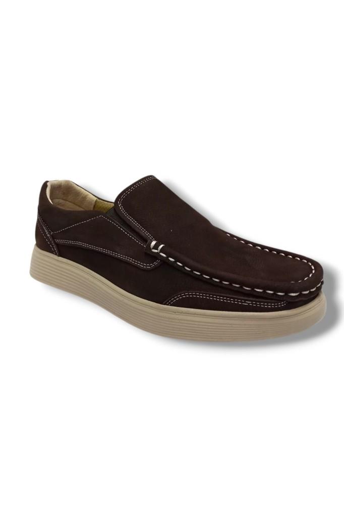 Master 1713-25 Hakiki Nubuk Deri Casual Erkek Ayakkabı Kahve Buz