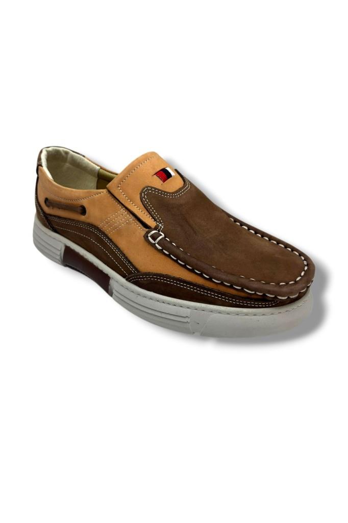 Master 1714-26 Hakiki Nubuk Deri Casual Erkek Ayakkabı Vizon Taba