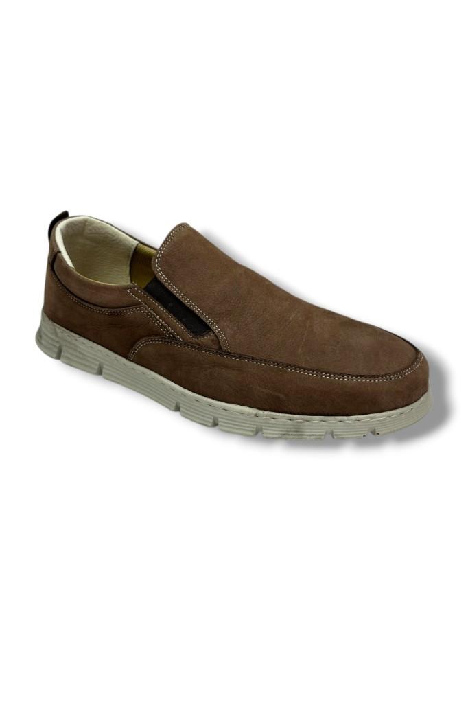 Master 1721-26 Hakiki Nubuk Deri Casual Lastikli Erkek Ayakkabı