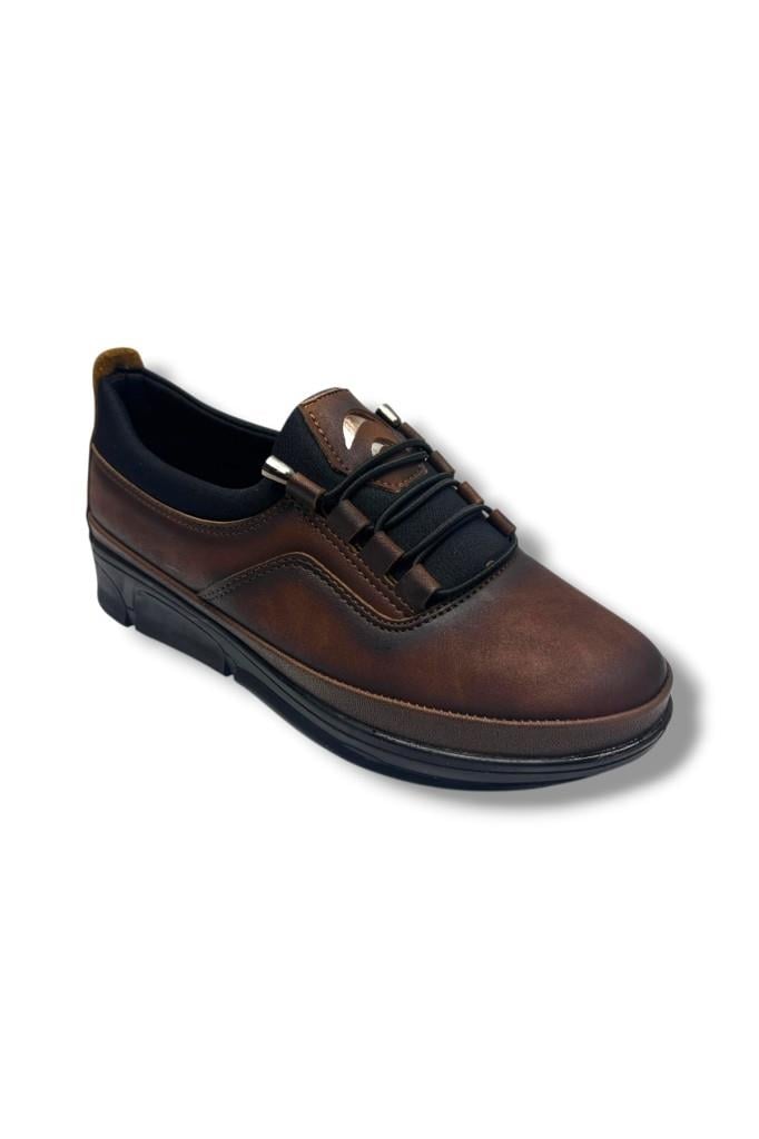Mehtap 1170-26 Yağlı Deri Anatomik Slip On Comfort Kadın Ayakkabı